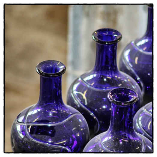 Dartington Crystal - Blue bottles